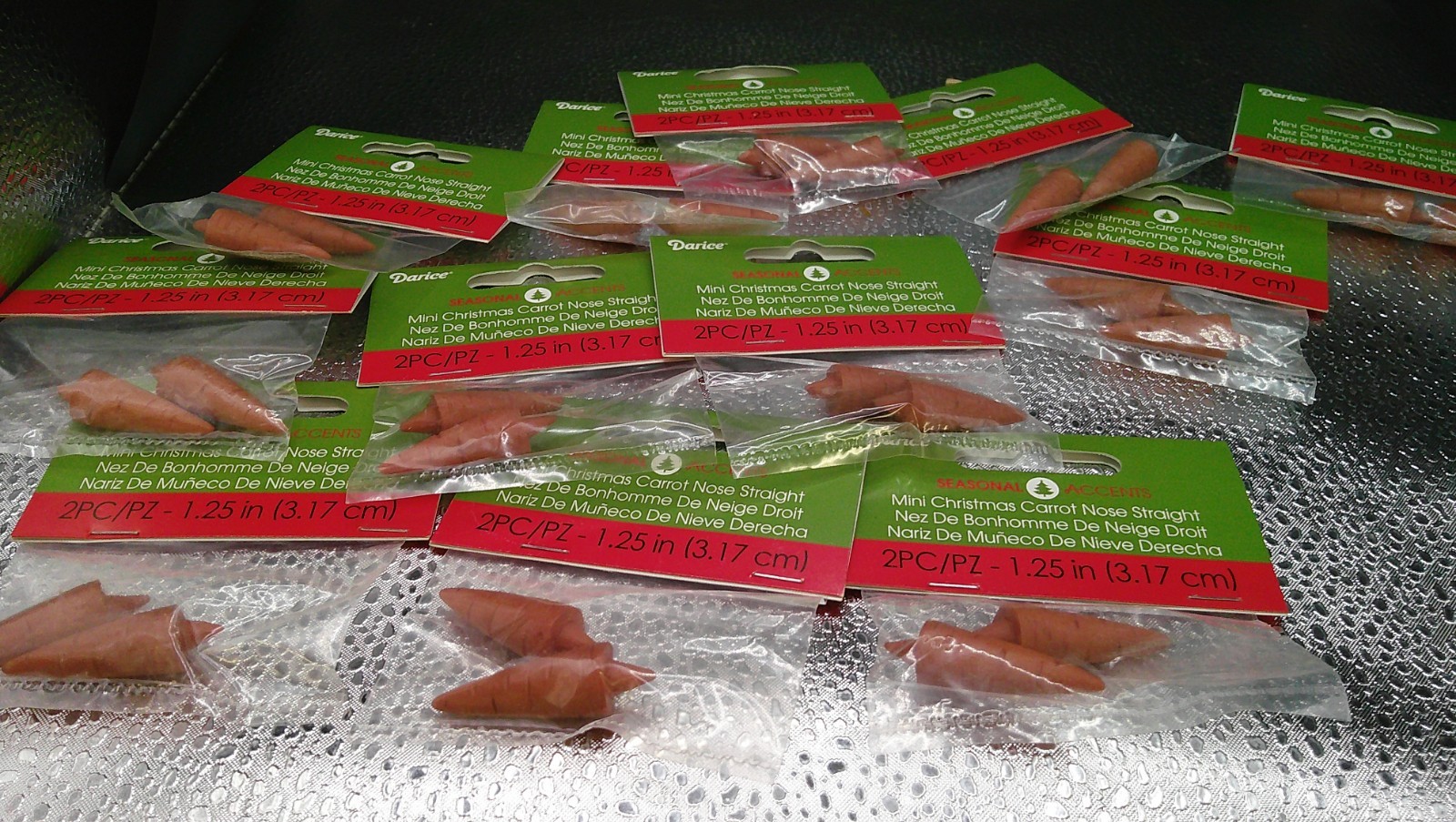 Set of 12 Packs 1.25″ Orange Carrot Nose Straight for Snowman Crafts — Darice
