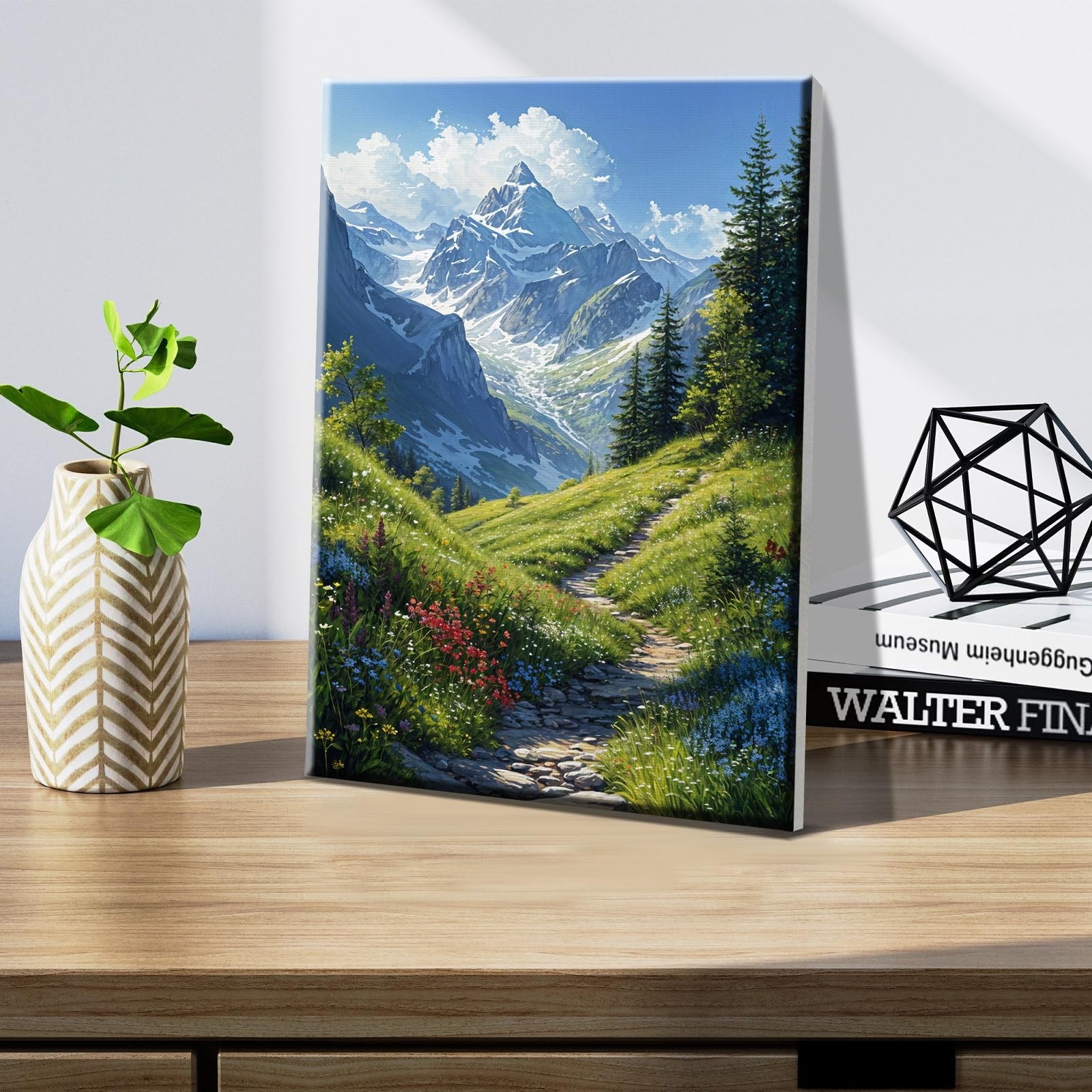 Landscape Paint by Numbers for Adults Beginner with Easel Mountain Paint PN09