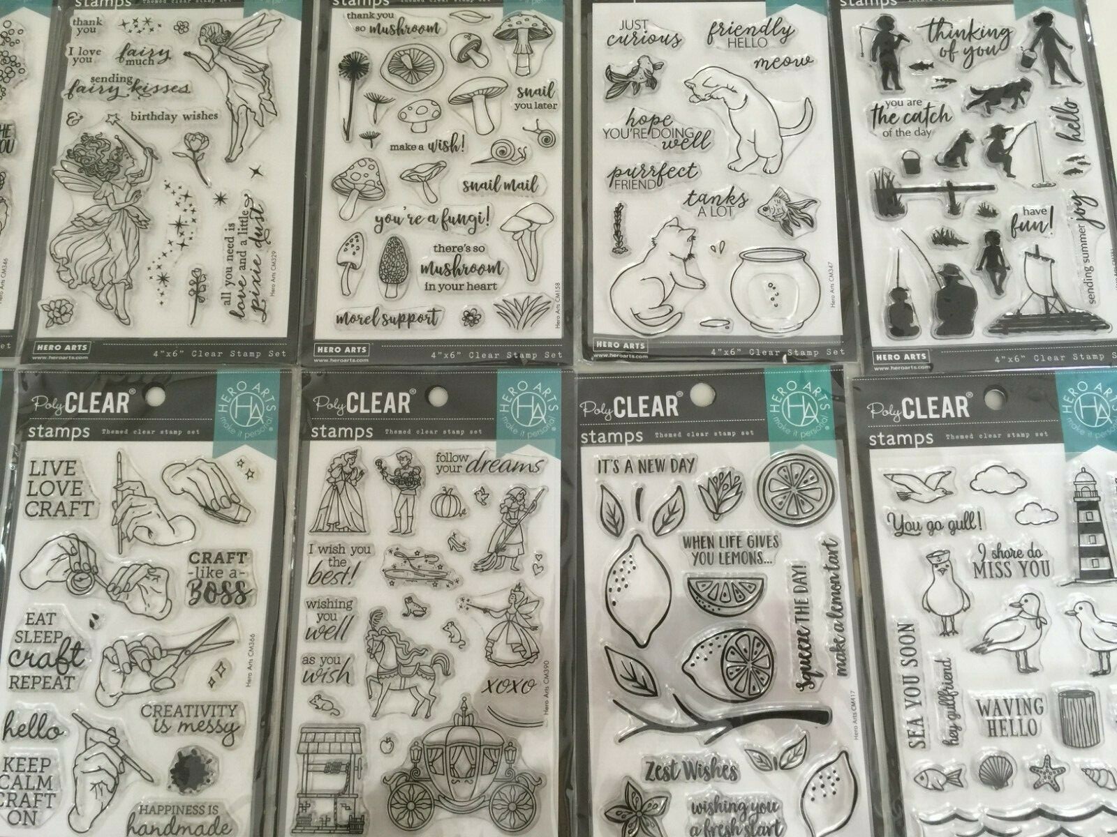 Hero Arts Poly Clear Stamp Set YOU PICK New