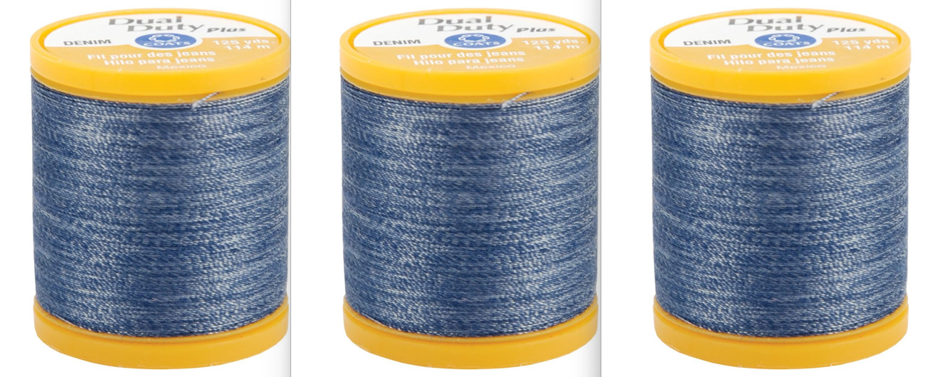 Coats Dual Duty Plus Denim Thread 125yd-Denim Blue (3 Pack)