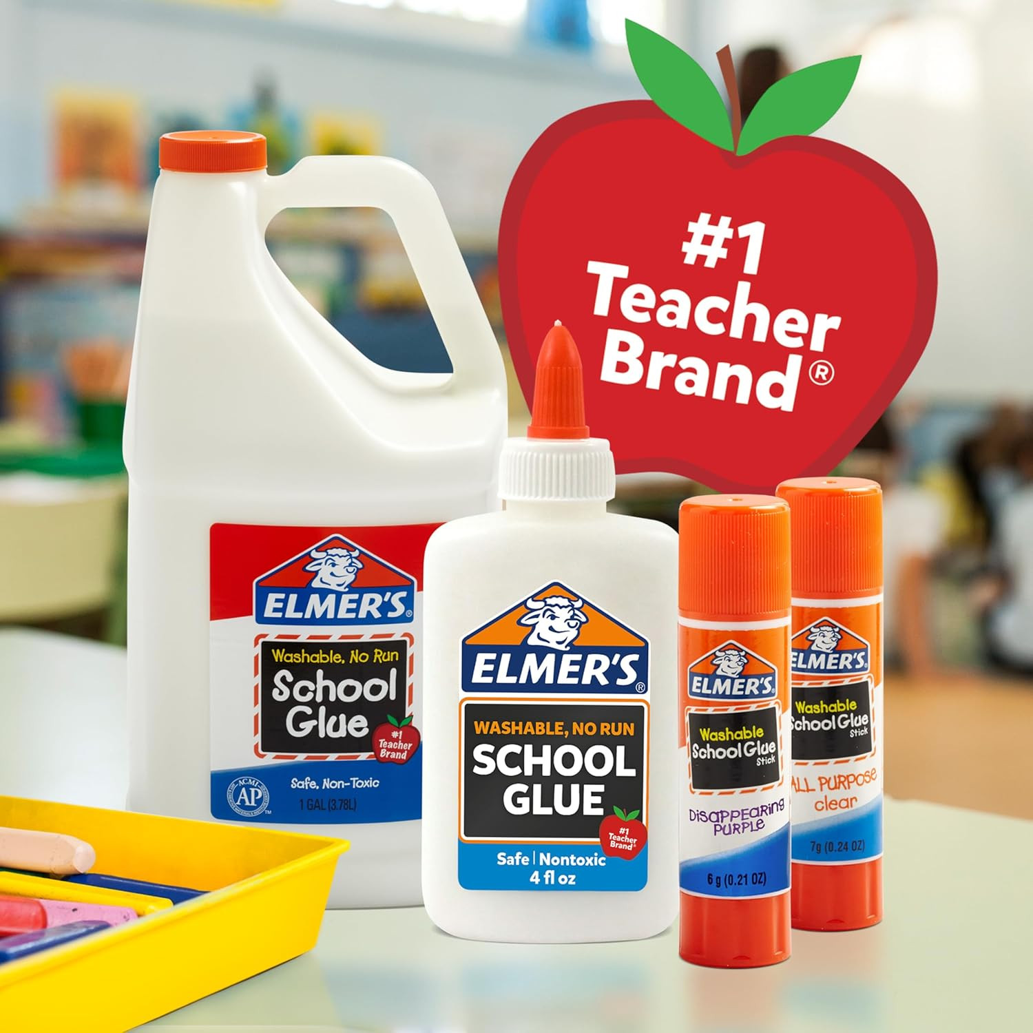 Elmer’S All Purpose School Glue Sticks, Acid-Free and Washable, Clear, 7 Grams,