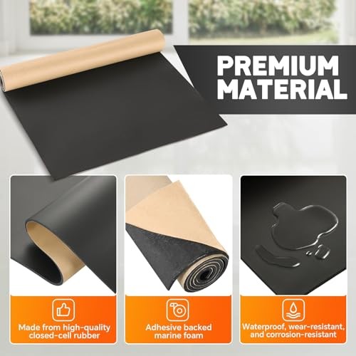 Sponge Neoprene with Adhesive Foam Rubber Sheet | 1/8” Thick x 12” Wide x 24”
