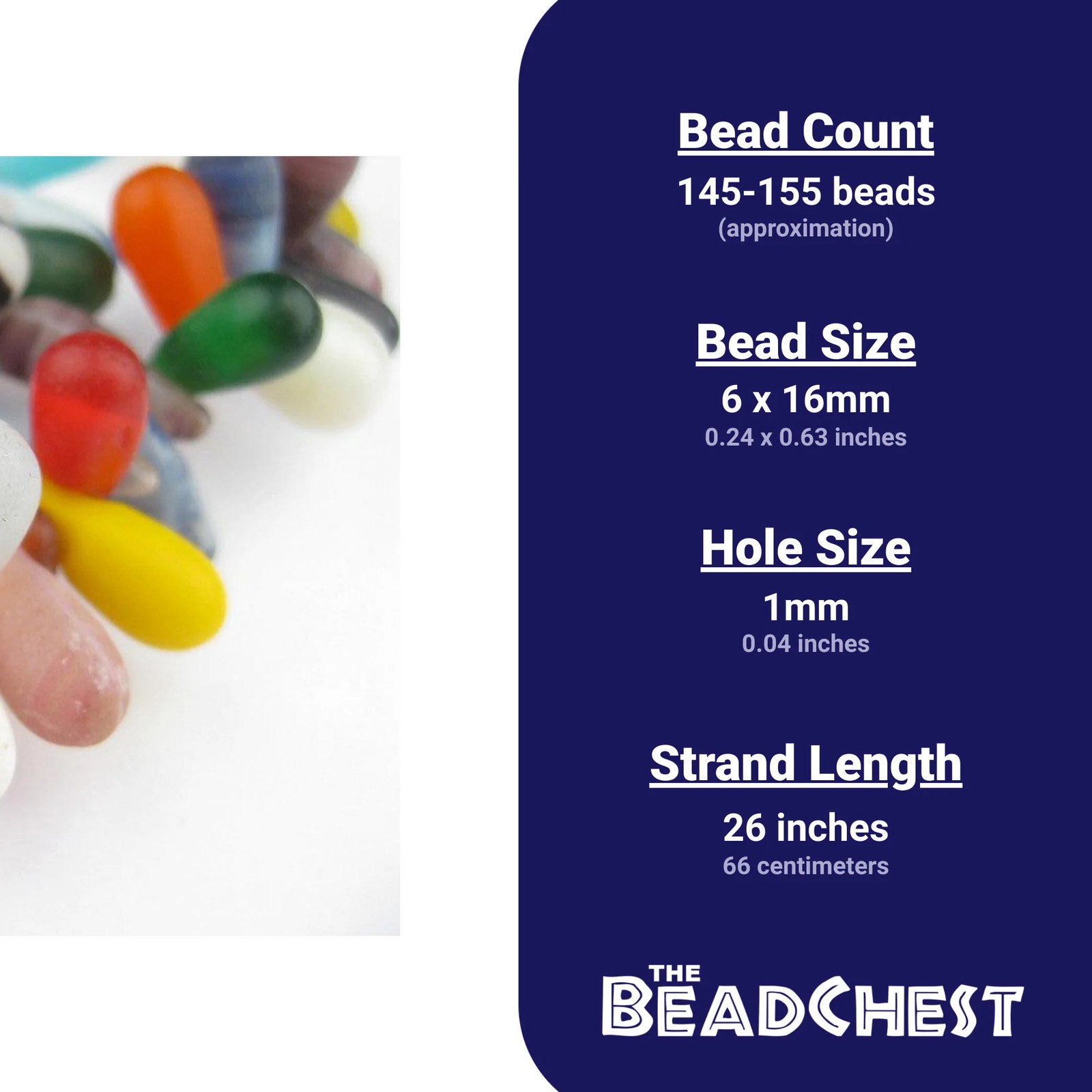 Extra Small Mali Wedding Beads Long Strand 16mm African Multicolor Glass