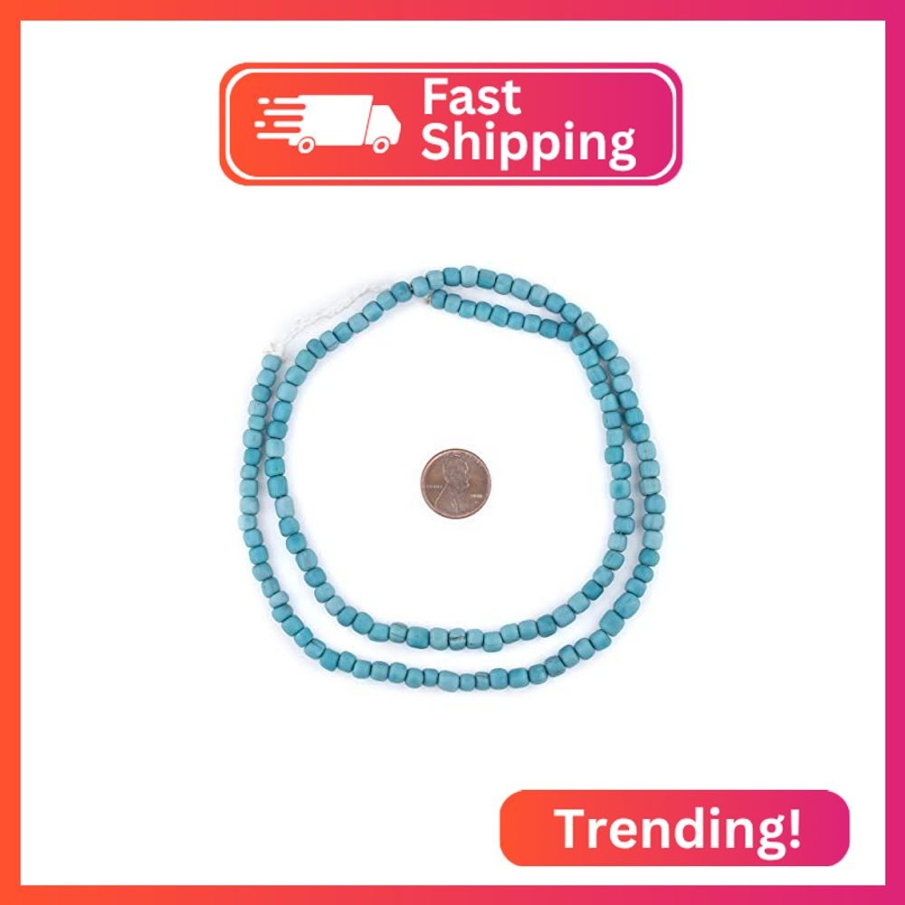 The Bead Chest Indonesian Glass Beads, Small Java Bali 4mm Spacers Jewelry Makin