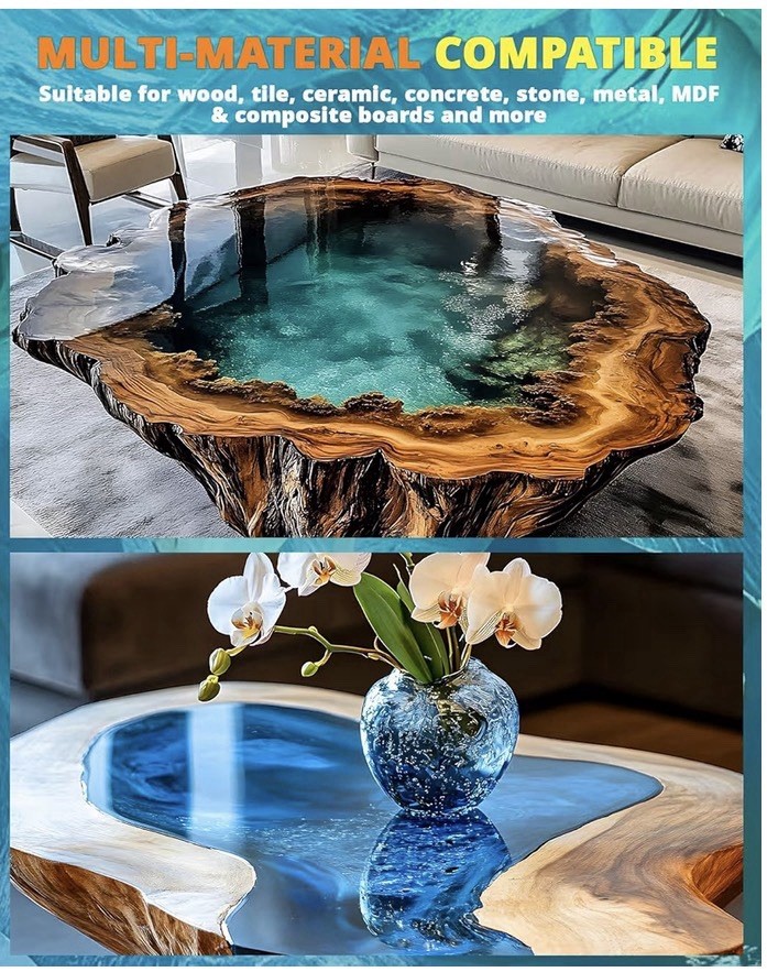 Deep Pour Epoxy Resin 3 Gallon 2-4 Inch Crystal Clear Epoxy Resin Kit