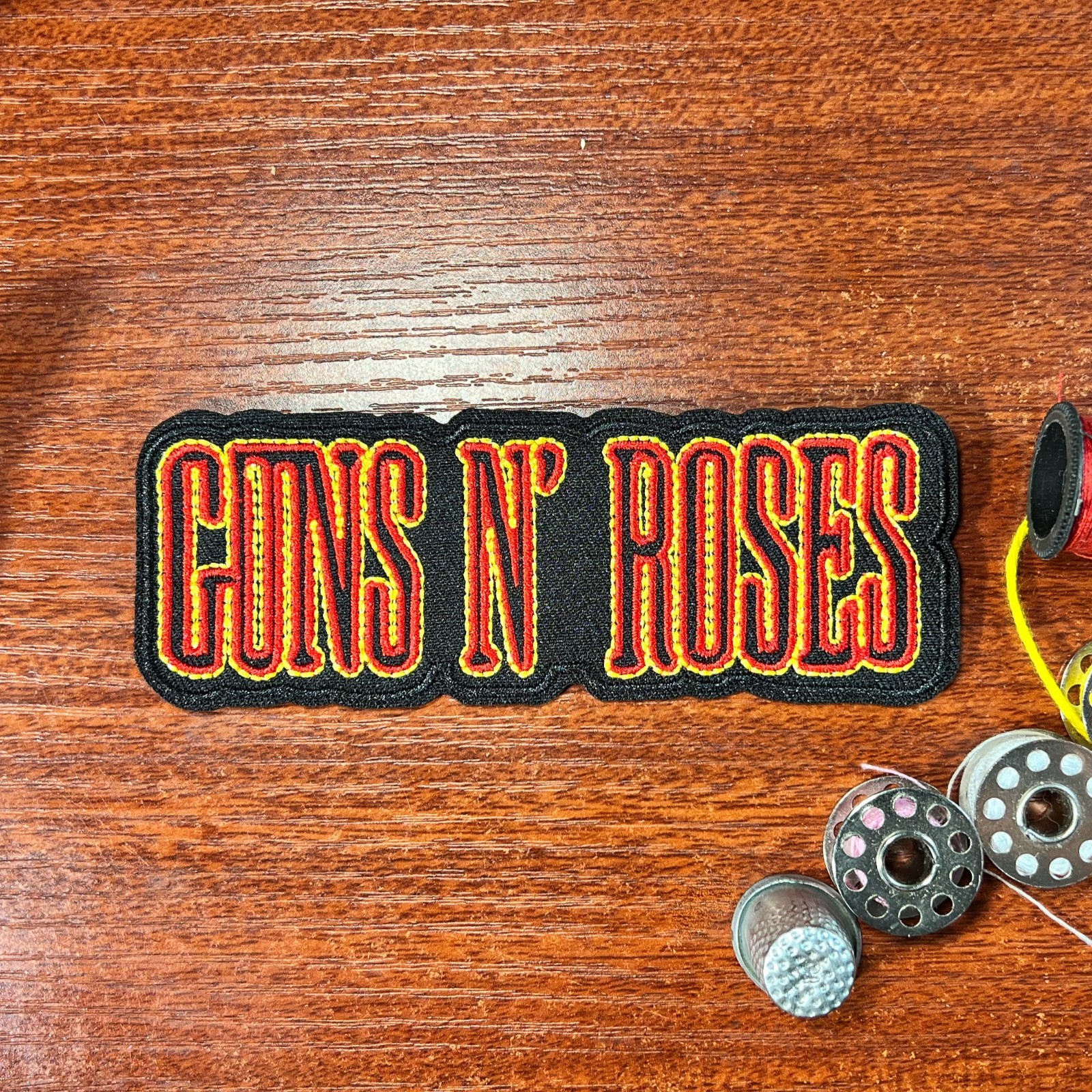 Guns n Roses Patch 80s Classic Rock Axel Slash Embroidered Iron On 1.75×4.75″