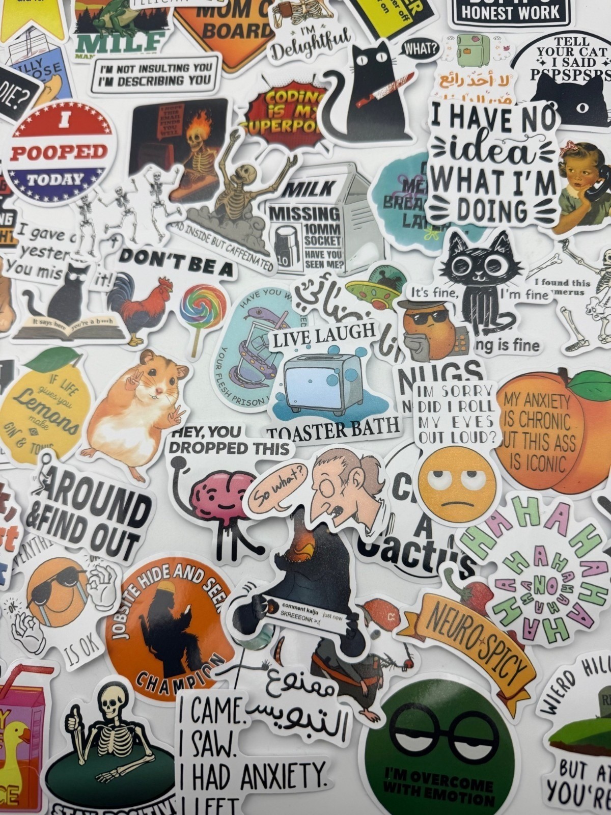 NEW Meme Stickers 15 Pcs Funny Humor Laptop Water Bottle Savage Snarky Sassy