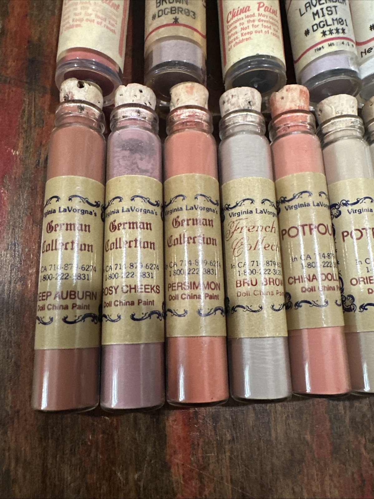 Vintage Seeley’s Virginia LaVorgna China Paint Lot Doll Making Porcelain Pigment