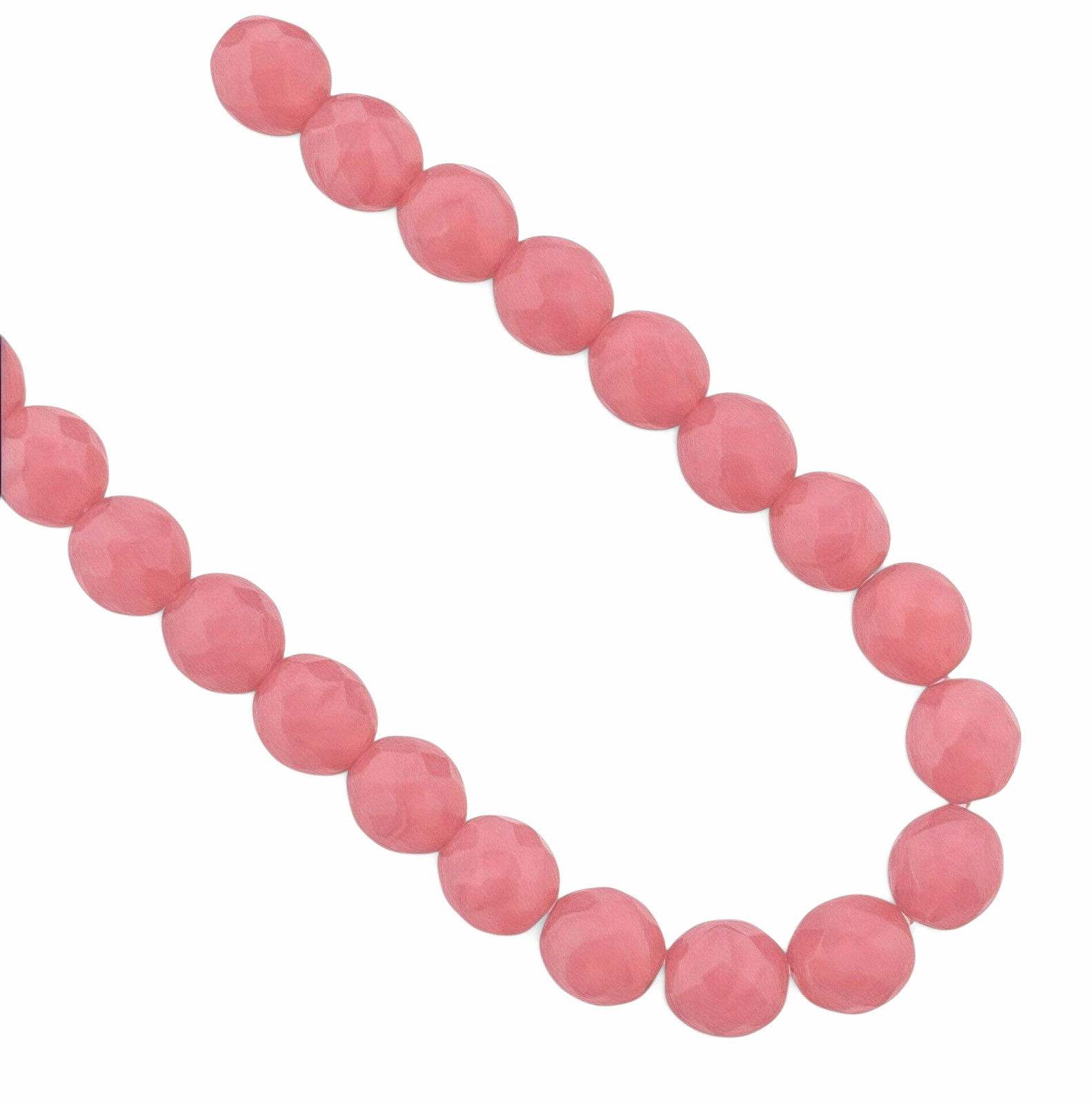 20 pcs Opal Pink Czech Fire Polished Glass Jewelry Beads 10mm Preciosa Ornella