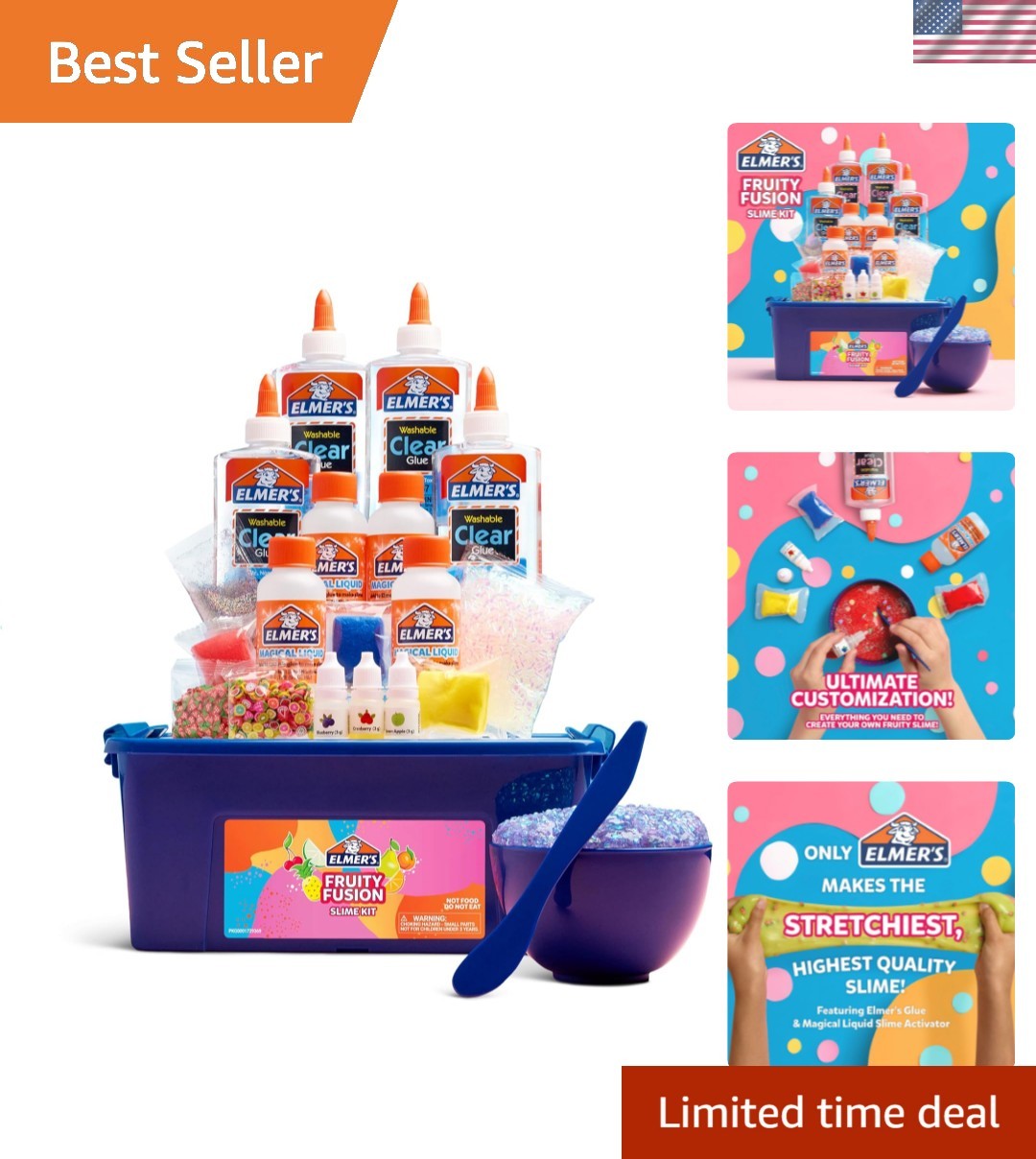 Fruity Fusion Slime Making Kit – Non-Toxic Fun for Kids with Scents & Colors