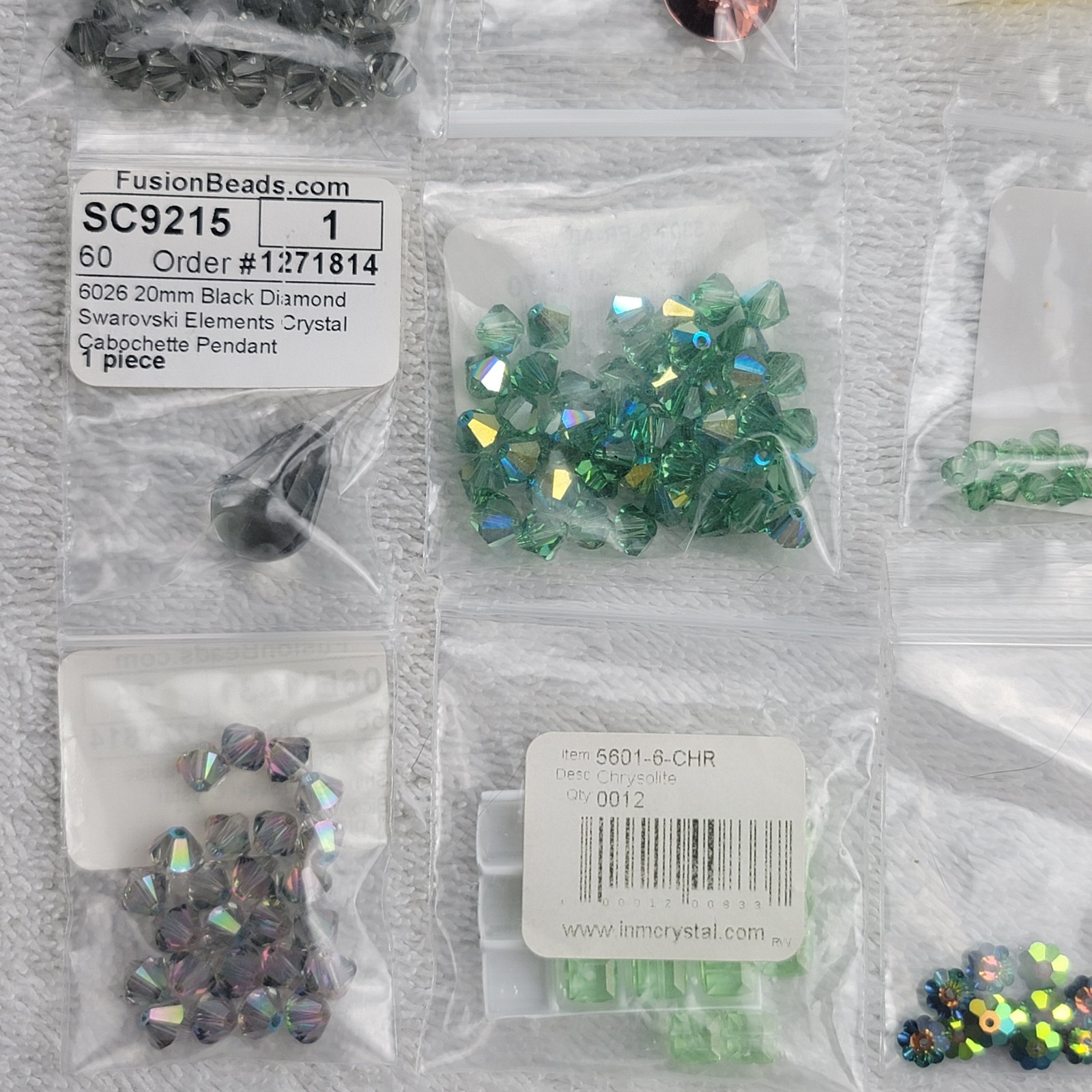 Swarovski Crystal Bead Lot Bicone Cube Pendant Fancy Stone Mixed Qty