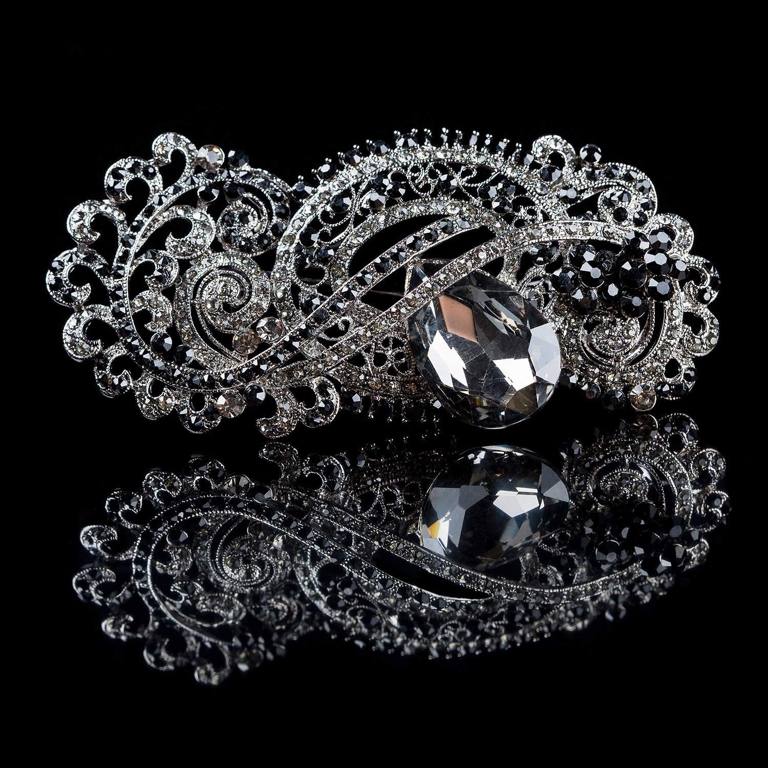 Bememo 3456Pcs AB Crystal Rhinestones Flat Back Mixed Size gems,Black | AB Cl…