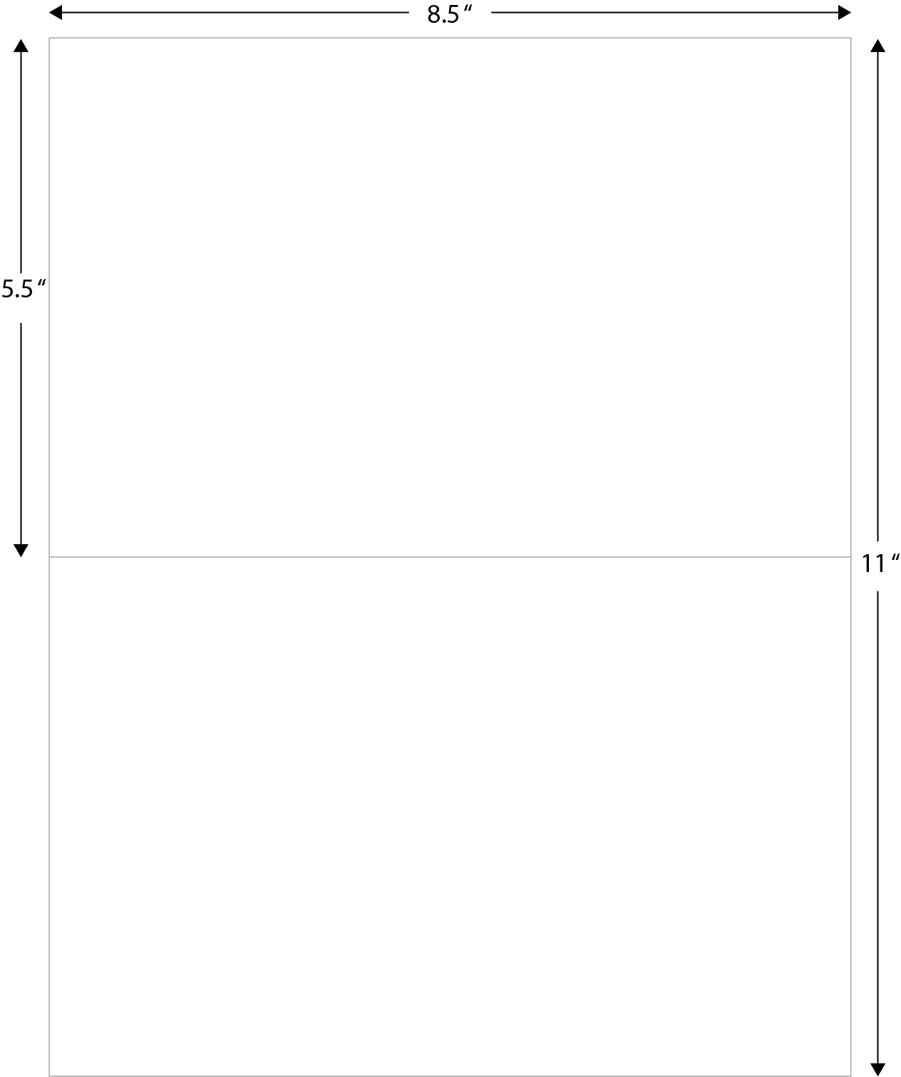 Half Sheet Self Adhesive Shipping Labels 8.5″ x 5.5″ Blank Labels Brand USA Made