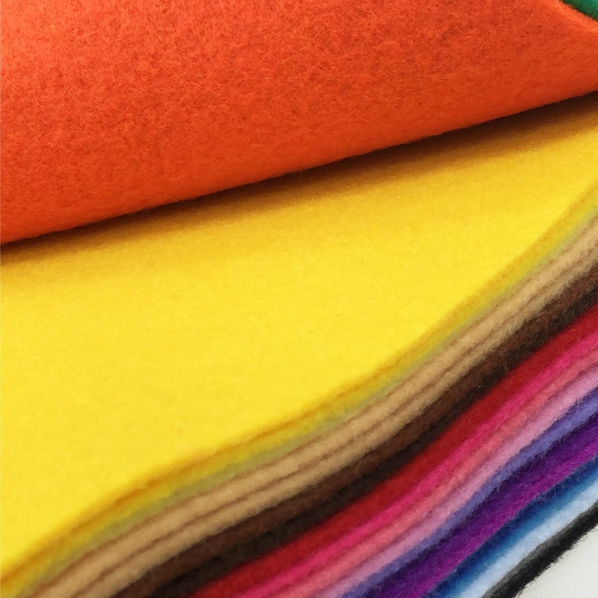 28 PCS 8×8 Inch Assorted Color 1.4mm Soft Felt Fabric Sheets Crafts Patchwork