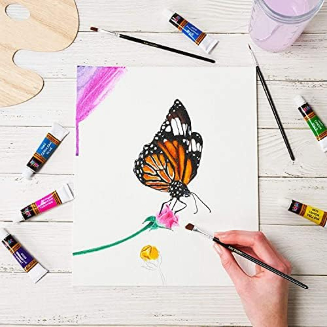 Acrylic Paint Set Canvas Art Paints 24 Colors Perfect Paint Finish (0.41oz,12 ml