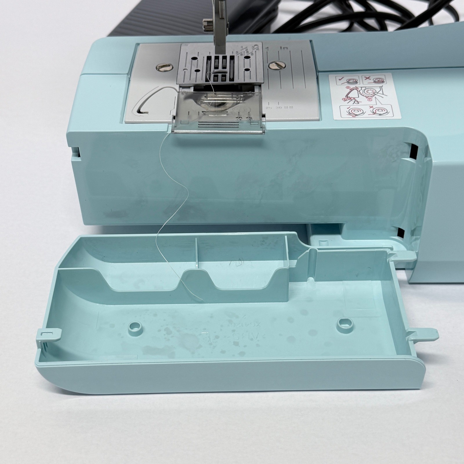 Brother LX3817A 17-Stitch Full-Size Sewing Machine Light Blue Floral Heart Print