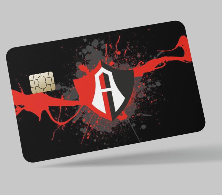CLUB ATLAS , FUTBOL , 2 pc credit card skin & DEBIT CARD,TROLLEY & GYM,STICKER