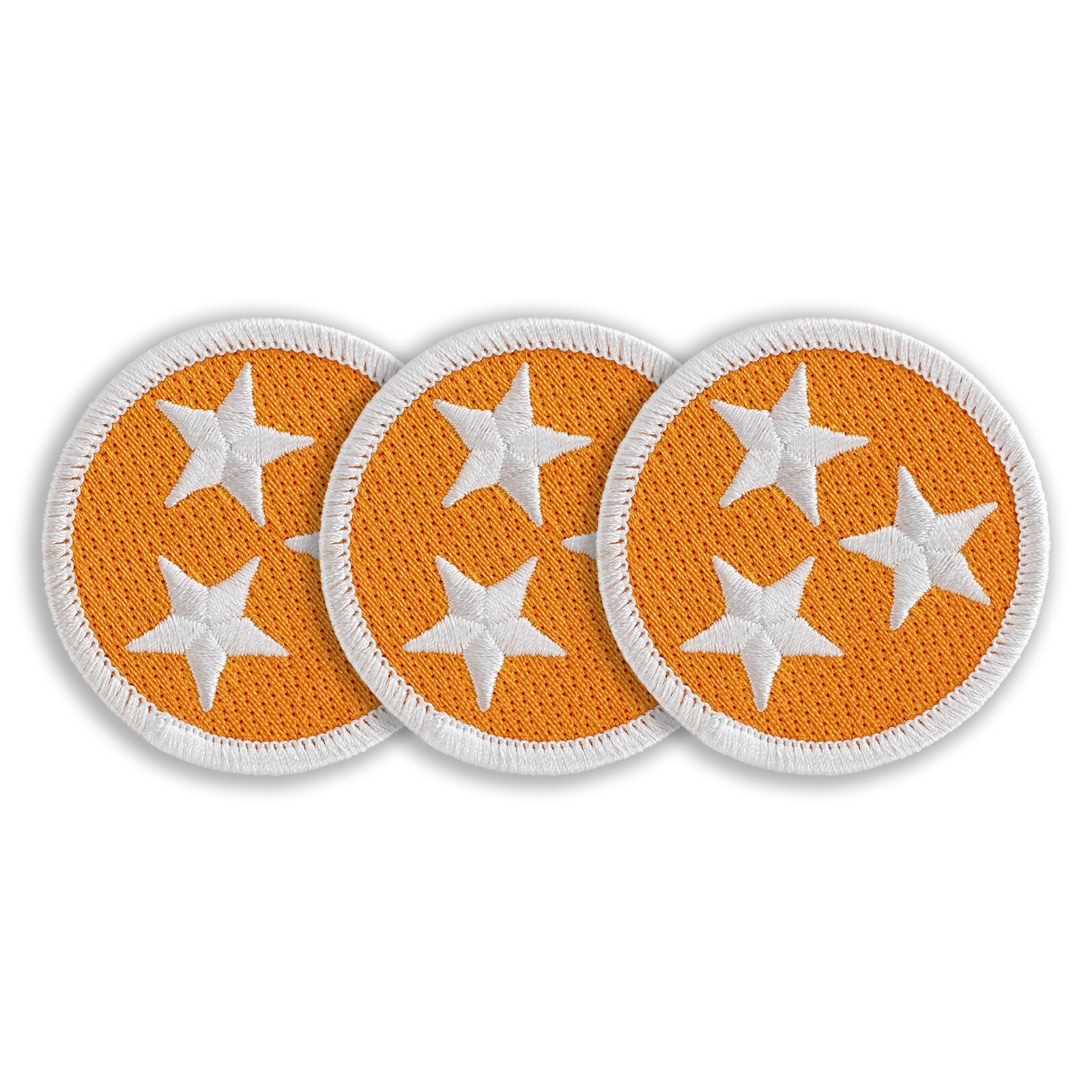 Orange Tennessee Tristar Patch – 2″ Round Embroidered Patch