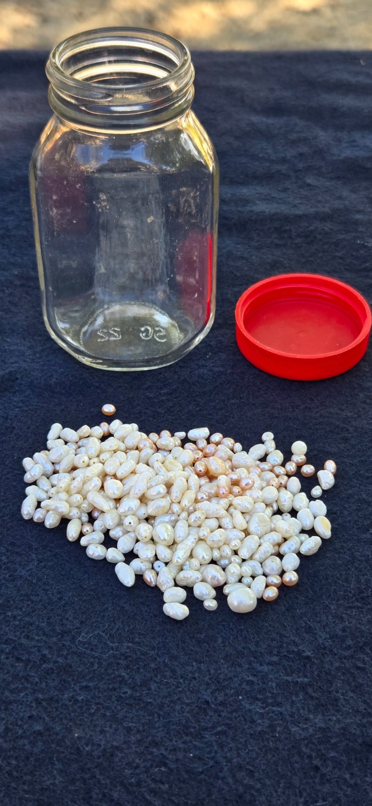 Vtg Lot of 50 Gram Genuine Freshwater Pink Biwa Natural Pearl Rice Baroque Beads