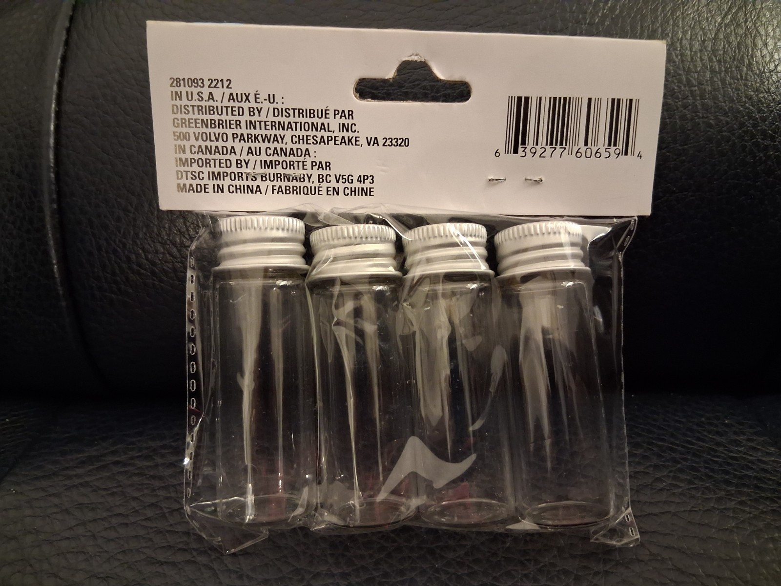 MINI Glass Containers with Metal Screw On Lids 0.5 fl.oz. Set of 4