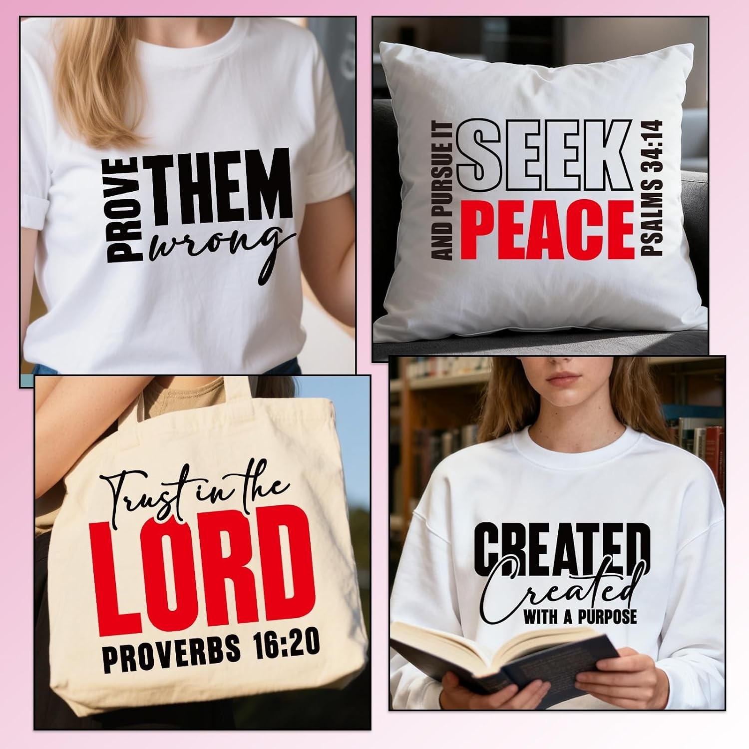 DIY Christian Bible Verse Transfers – 30 Pcs Iron-On Patches for Creative Crafts