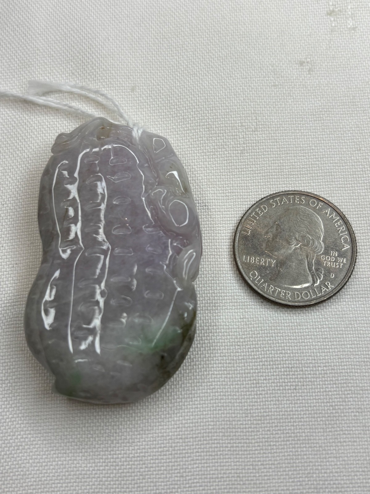 Lavender Jadeite Carved Pendant
