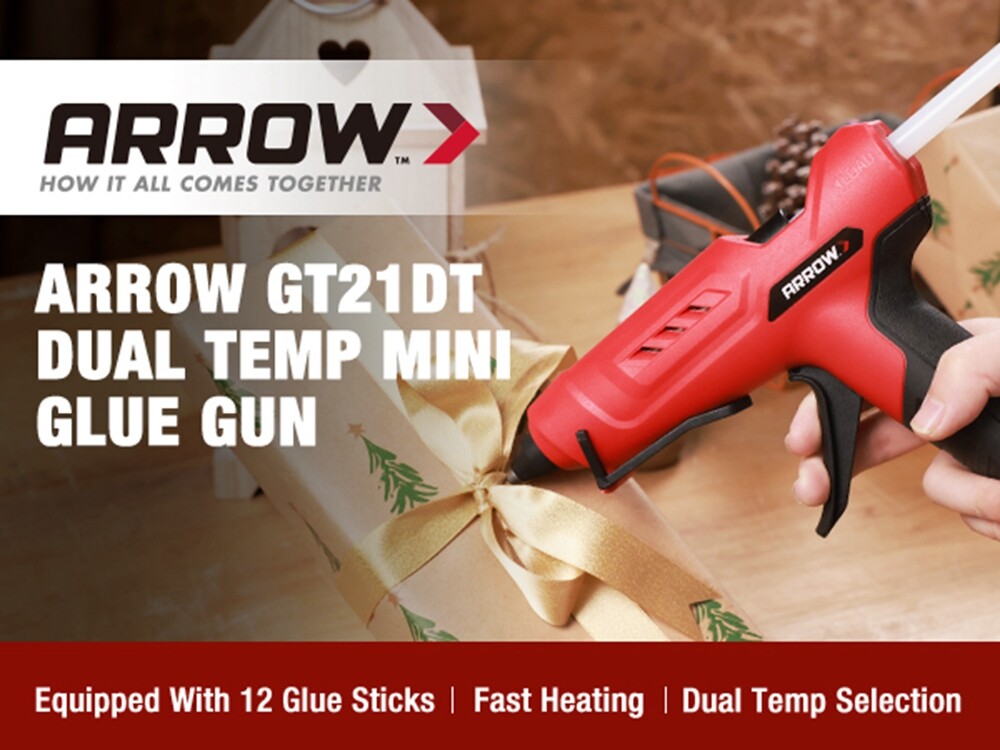 Arrow Heavy Duty Hot Glue Gun Kits w/12PC Glue Gun Sticks High/Low Temp Glue Gun