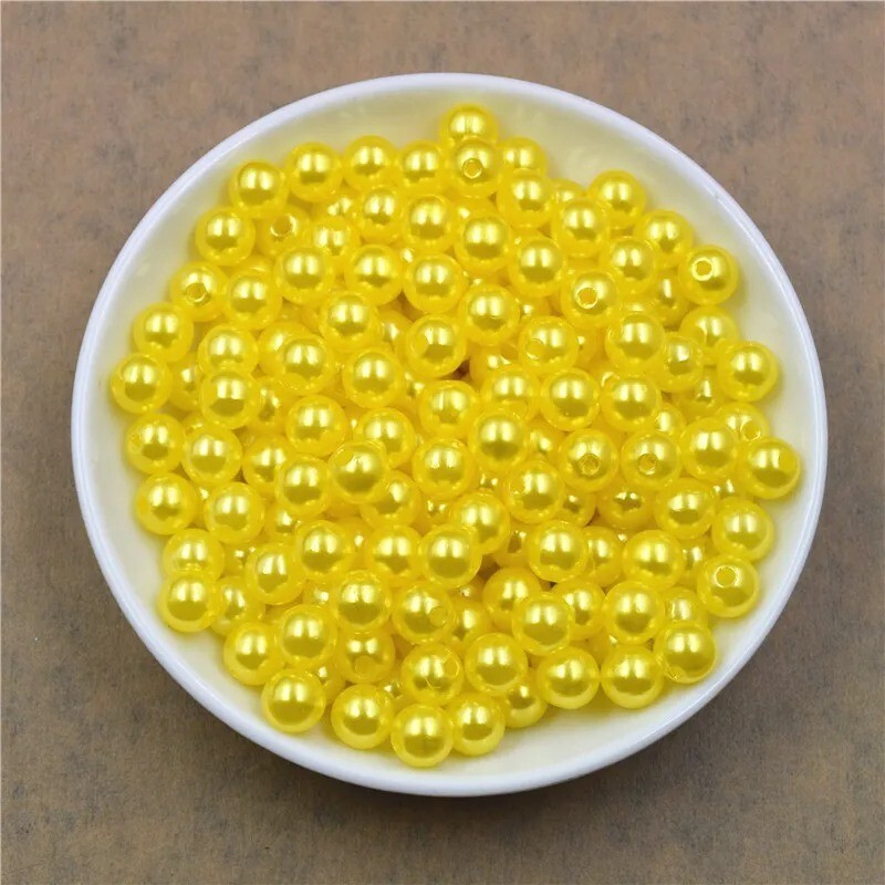 GLASS PEARL BEADS ROUND 3/4/6/8/10/12mm 50x100x300x400x500x1000 Jewelry Making
