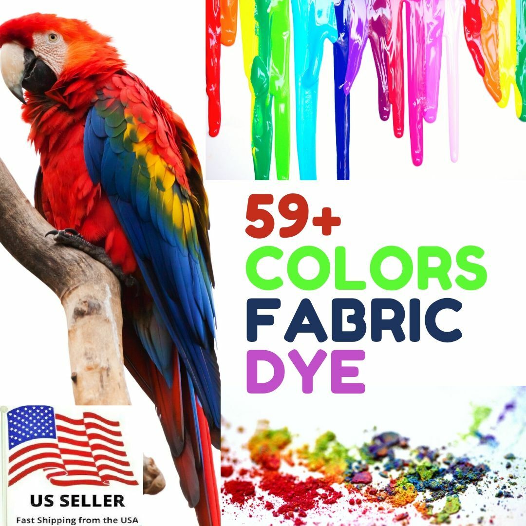 Fabric Dye Viktoria All Purpose 59+ Fashion Colors DIY Tie Dye (0.35 Oz Powder)