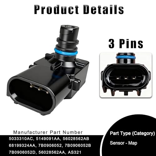 5033310AC Manifold Absolute Pressure Sensor MAP Sensor Compatible With