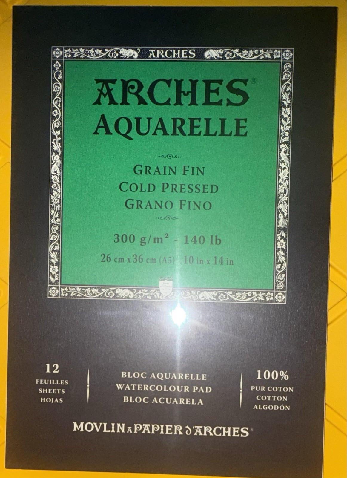 Lot Of 2 Arches 10×14” Paper Pad 140 lb Cold Press Block- 140 IB