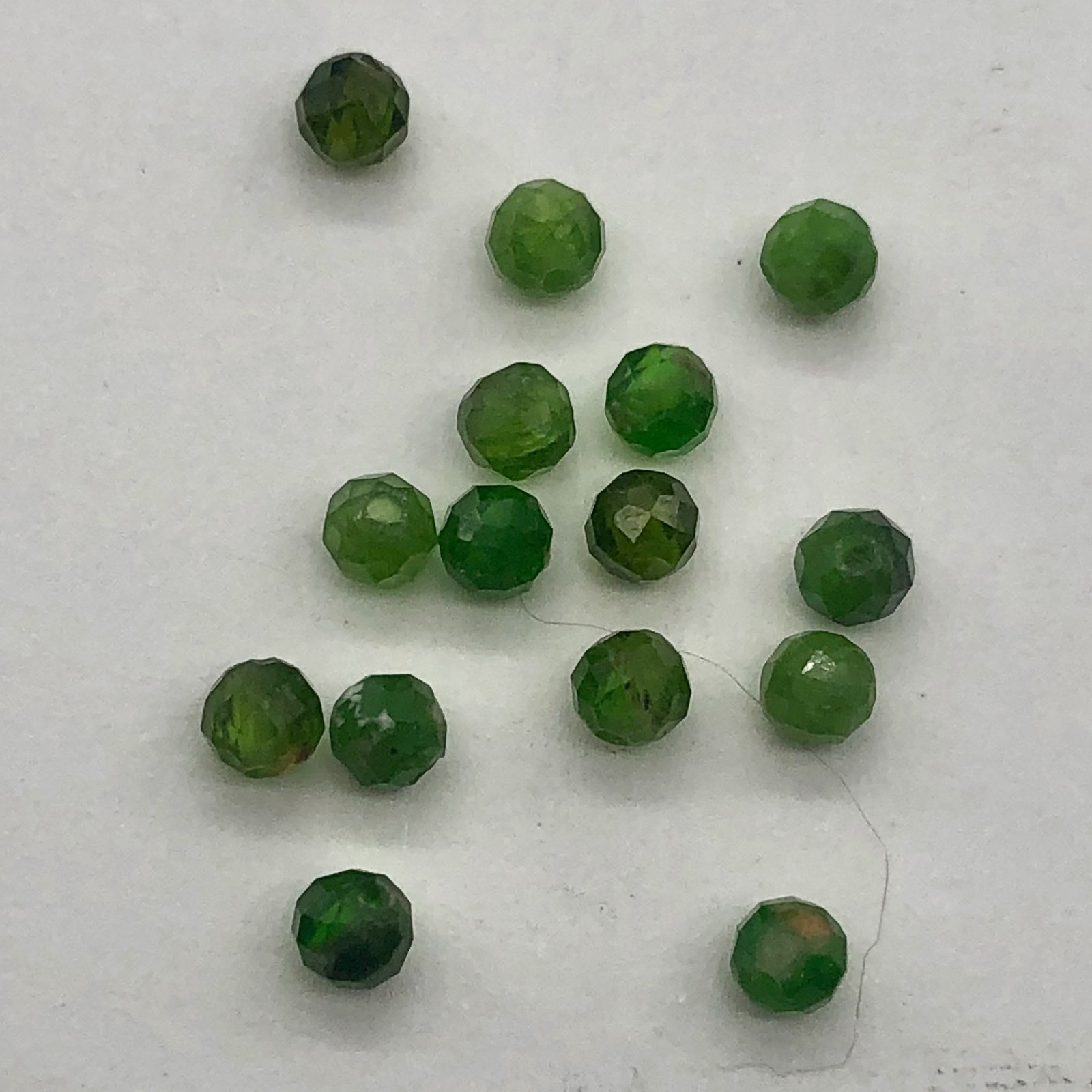 Chrome Diopside Faceted 15 1/2″ Strand Round | 3 mm | Green | 135 Beads |