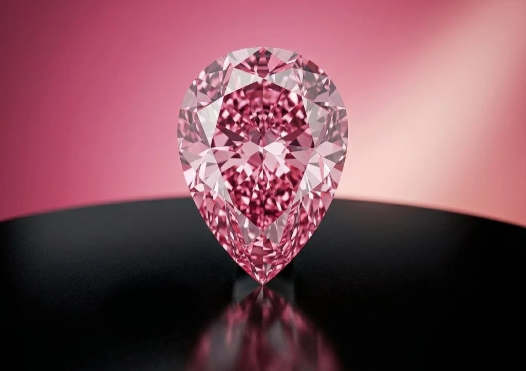 5 Ct Certified Lab Grown Diamond Pear Cut Pink Color D Grade VVS1