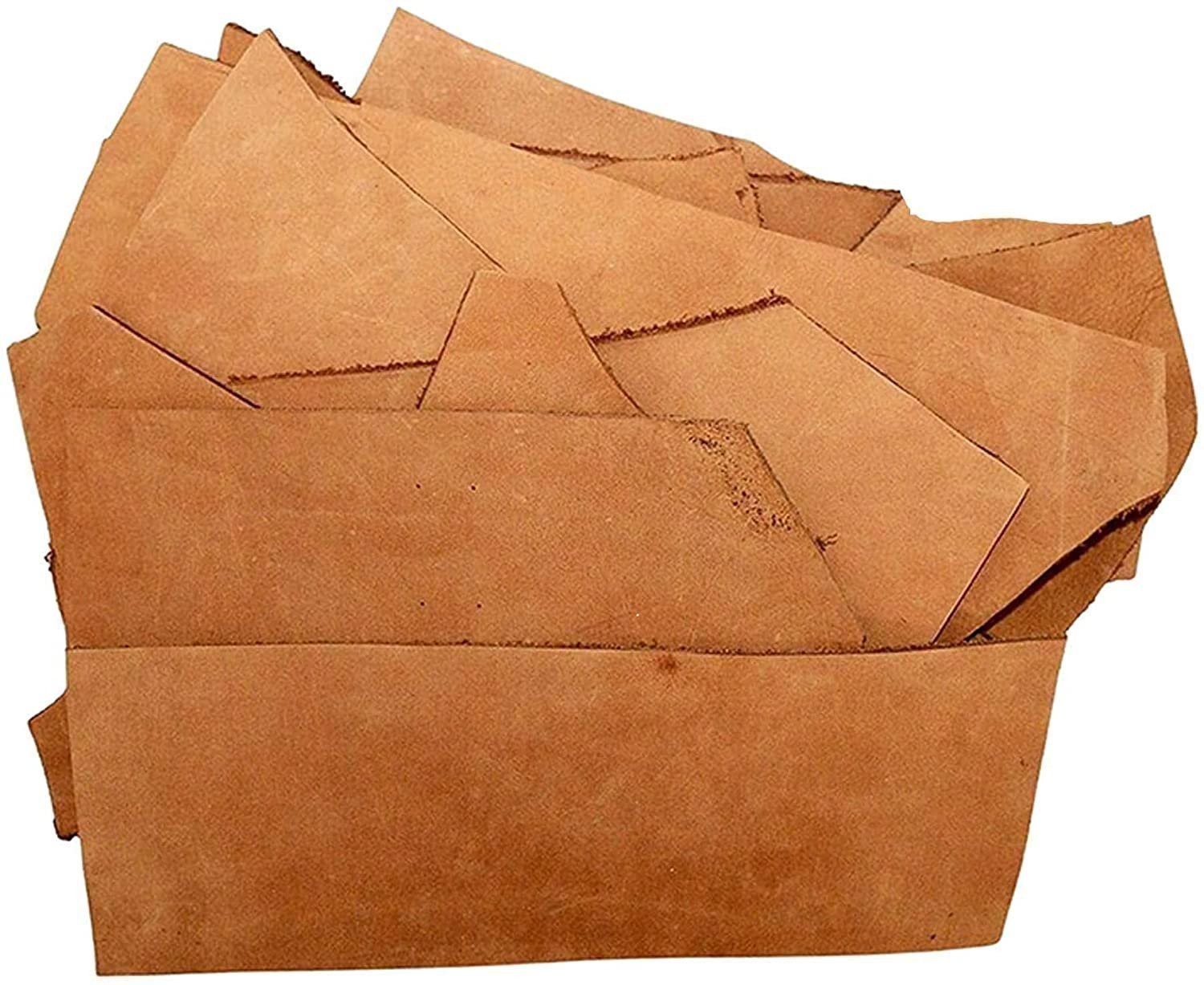 ELW Vegetable & OilTanned Leather Scraps 2-15 oz (1.4-6mm) 1-30 lb Sizes