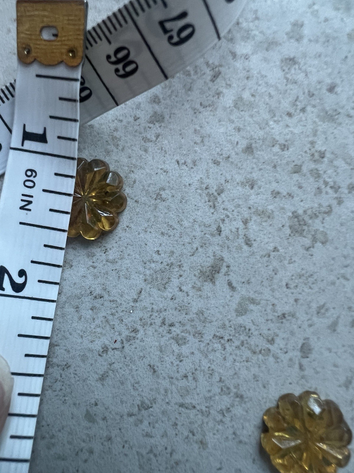 Vintage Czech Sew-On Glue-On Glass Stones Flat Back Gold Foil Yellow Dozen READ!