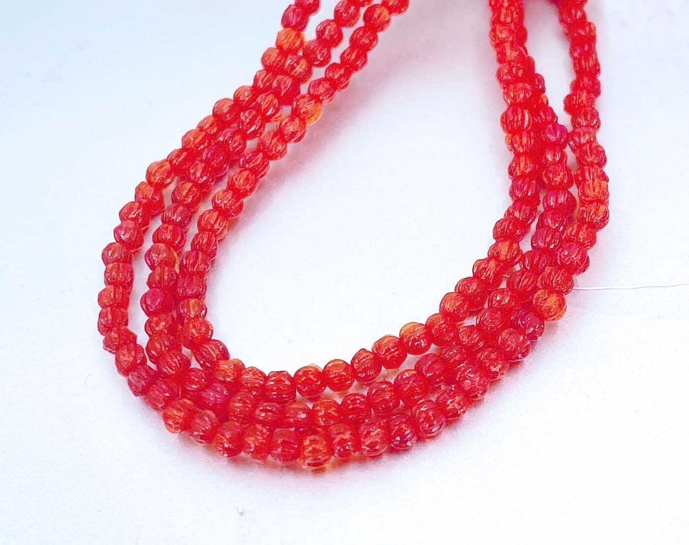 50 Czech Glass Melon Round Beads 3mm – Hyacinth