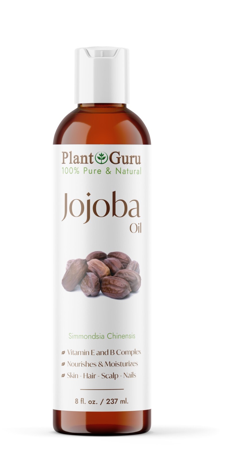 Golden Jojoba Oil 8 oz. Cold Pressed 100% Pure Natural For Skin, Hair, Face