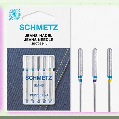 Set of 5 Heavy-Duty Denim Stitch Needles for Jeans