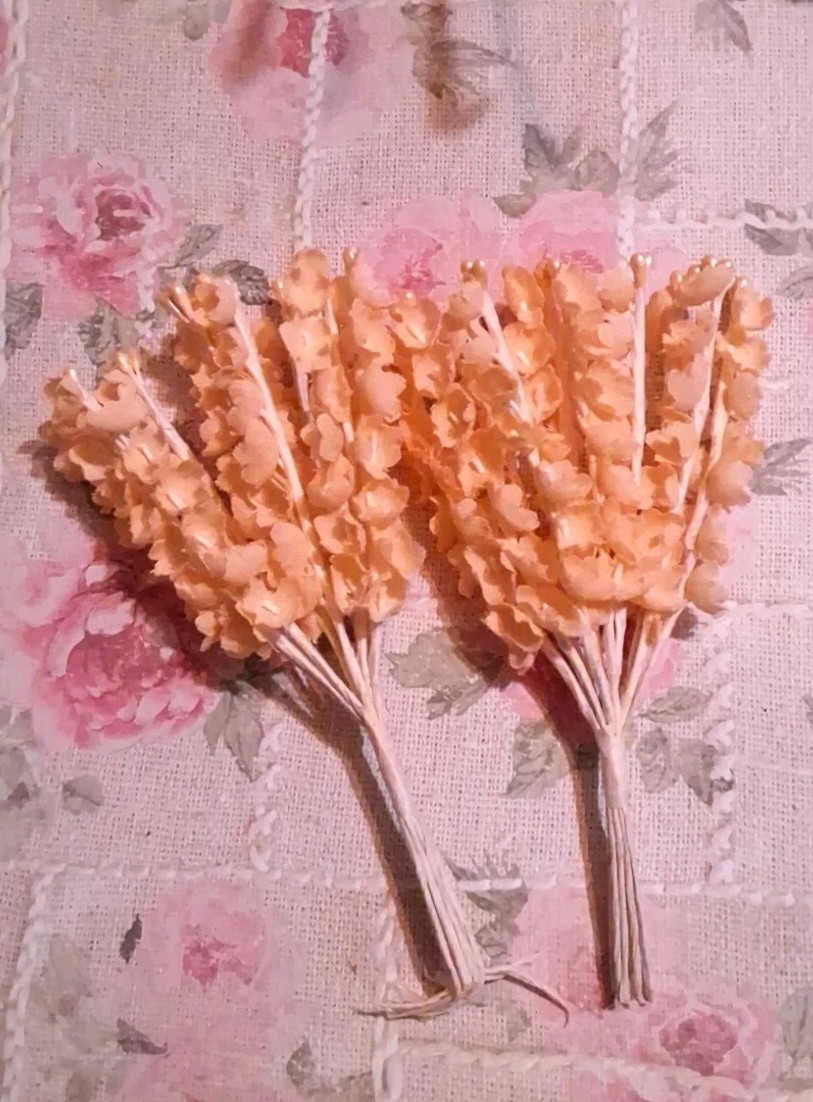 132 Vintage Silk Lily Of The Valley Millinery Flowers Stems Picks Crafts NOS