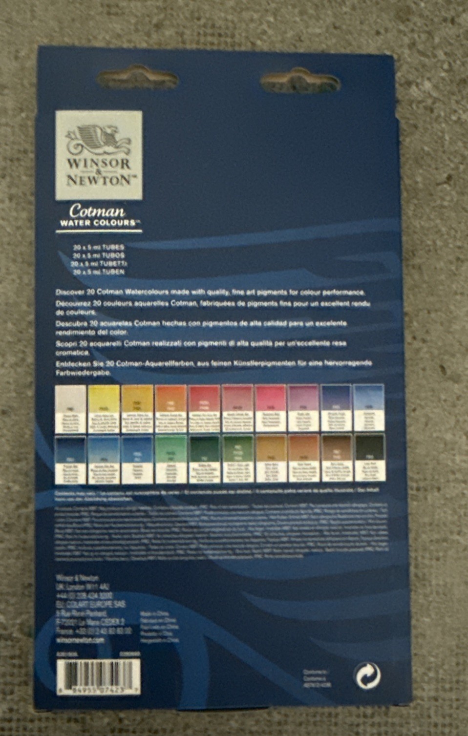 Winsor & Newton Cotman Watercolor Paint NEW ~ 20 pc Tubes ~ 5ml (0.17-oz)