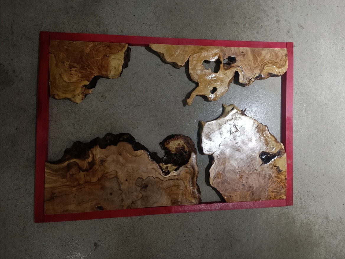 Live Edge Olive Root Slab Set for DIY River Table, Ready to be Resin Table 20×32