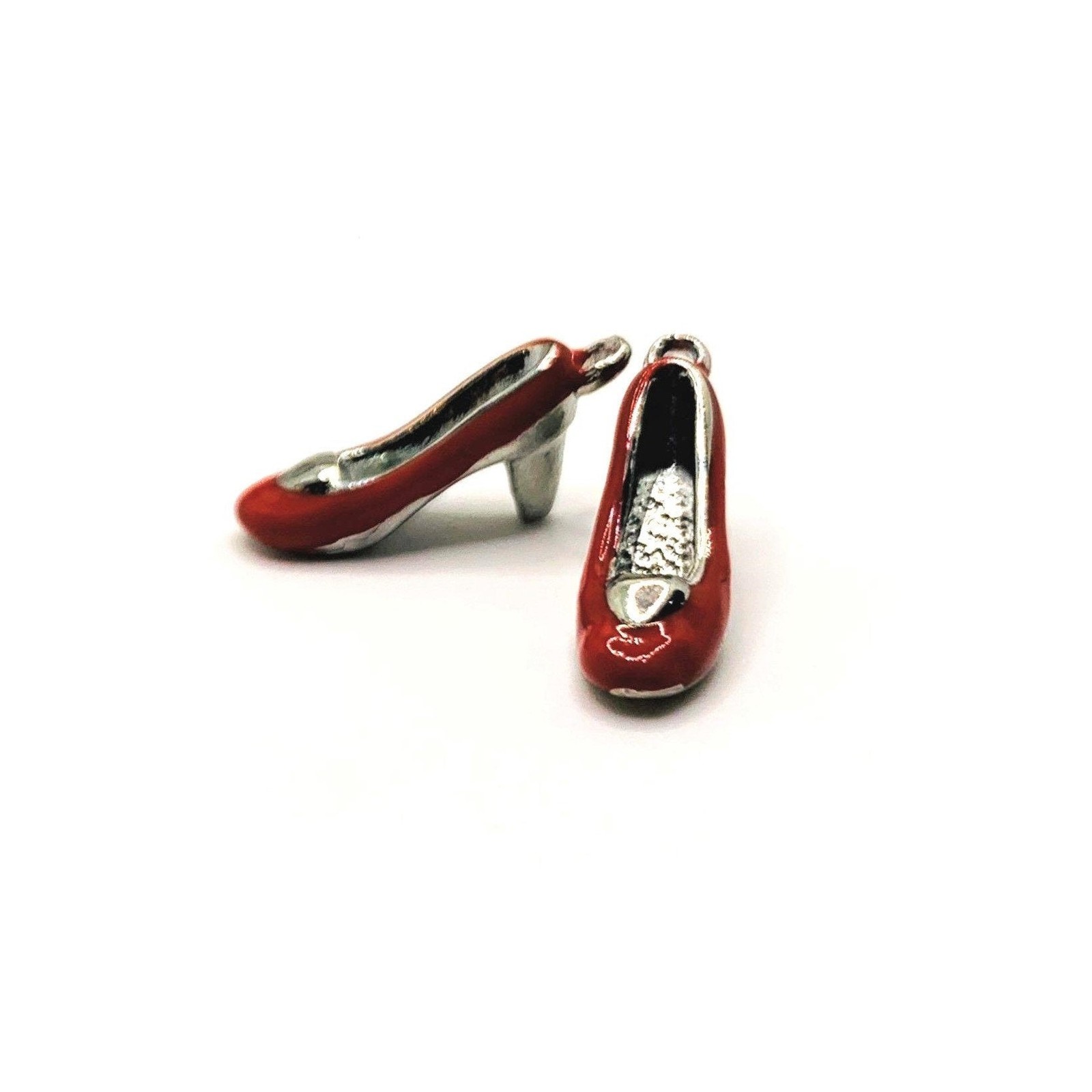 Red Ruby Heels Charms, 22x10mm – US Seller
