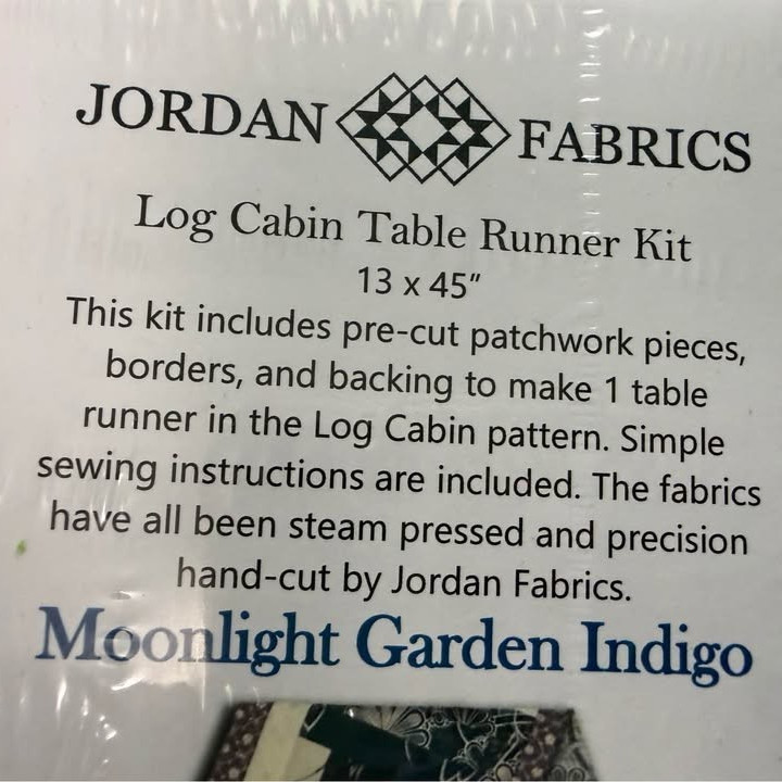 Jordan Fabrics Log Cabin Table Runner Kit – shades of Blue/Purple
