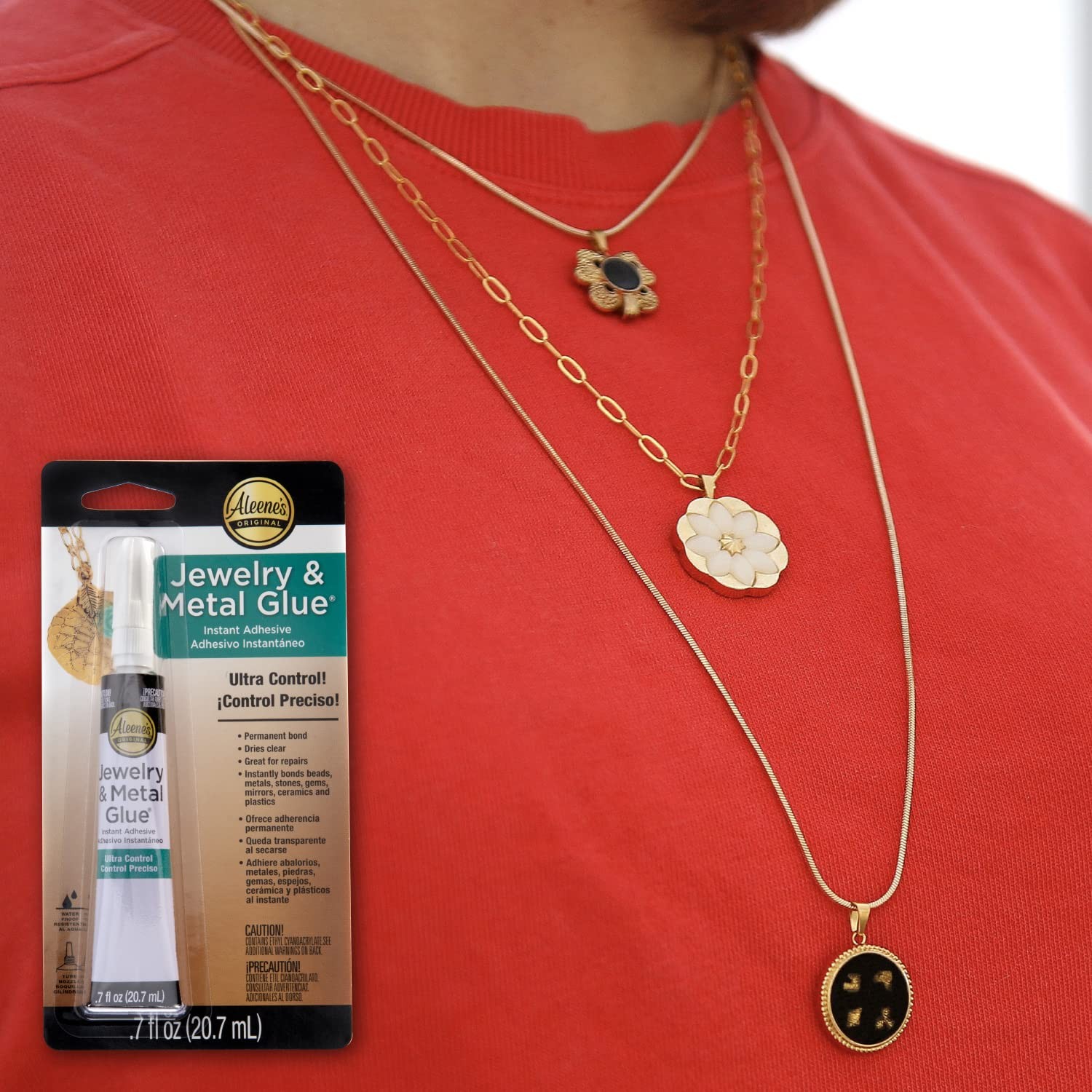 Aleene’s 21709 Jewelry & Metal Glue, 0.7 oz – Instant .70 ounce, Transparent