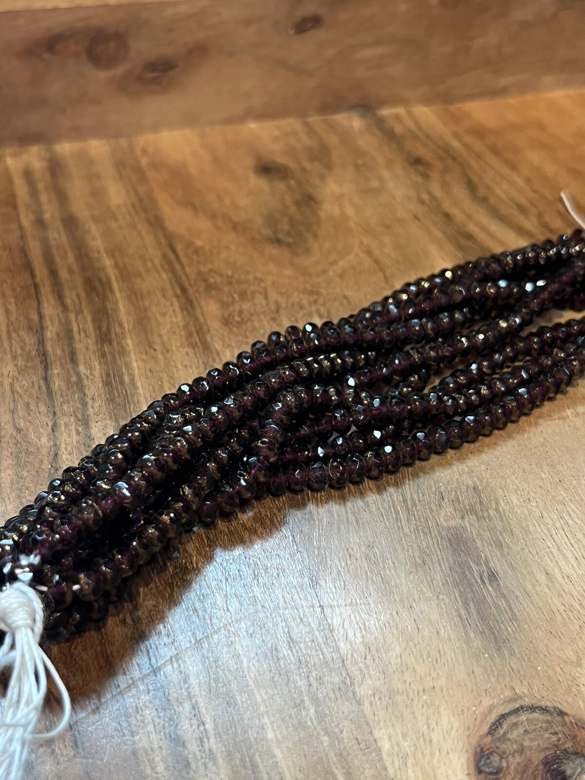 Iridescent Pressed Glass Purple Gold Vintage Czech Glass 6 In Strand Beads