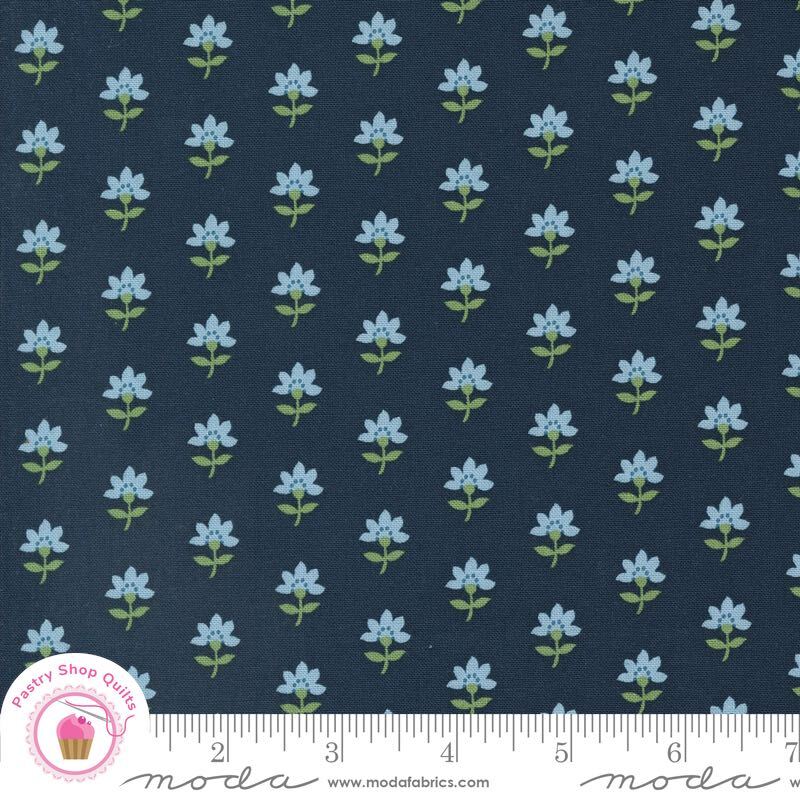 Moda SHORELINE 55301 14 Navy Blue Floral CAMILLE ROSKELLEY Quilt Fabric