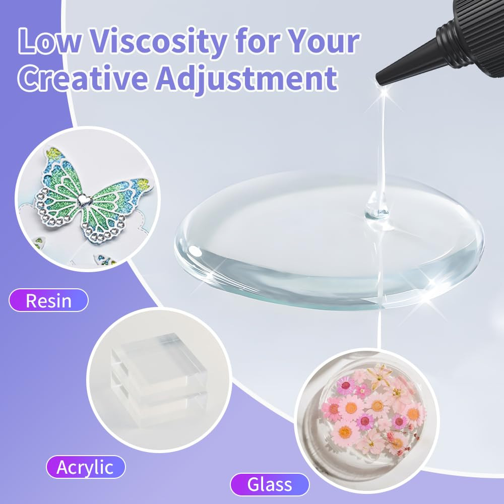 UV Resin Kit with Light, Fast Drying Beginner-Friendly Kit, Bonding & Repairing