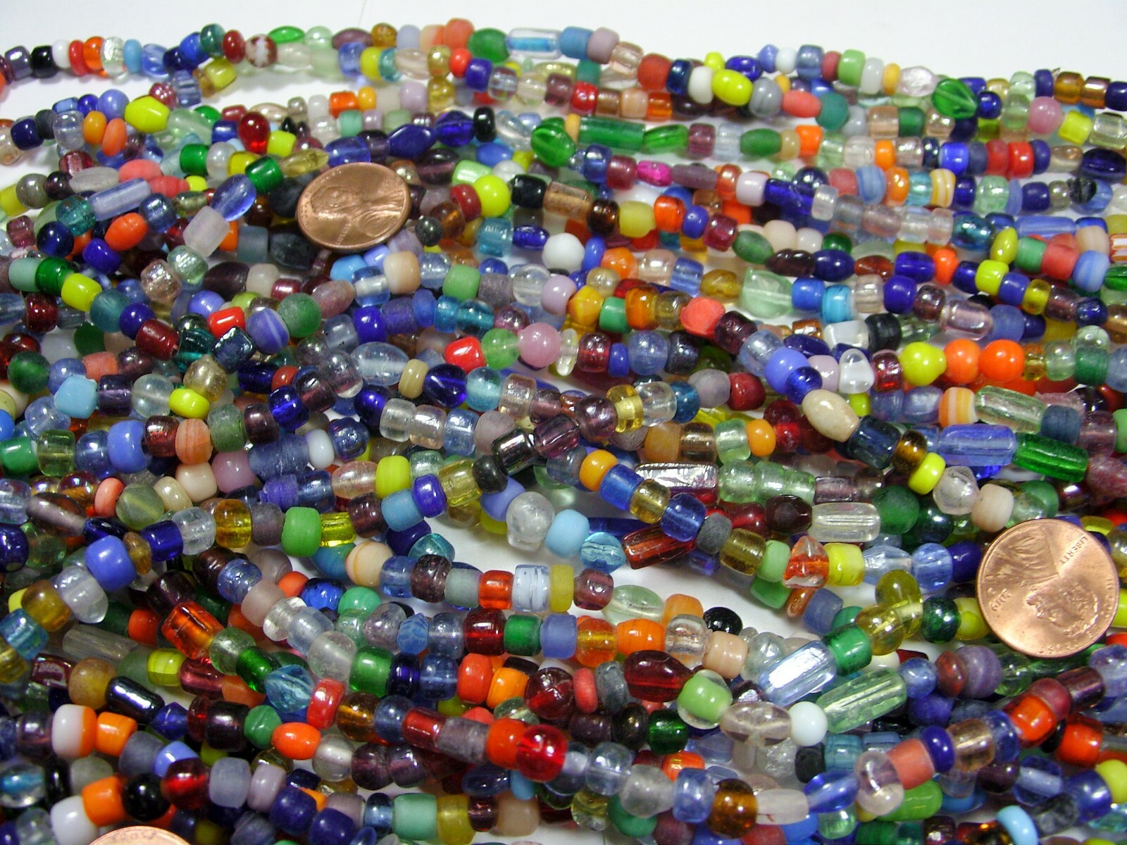 2 Pounds Assorted India Handmade Spacer Glass Beads Wholesale Bulk Lot (TD-71)