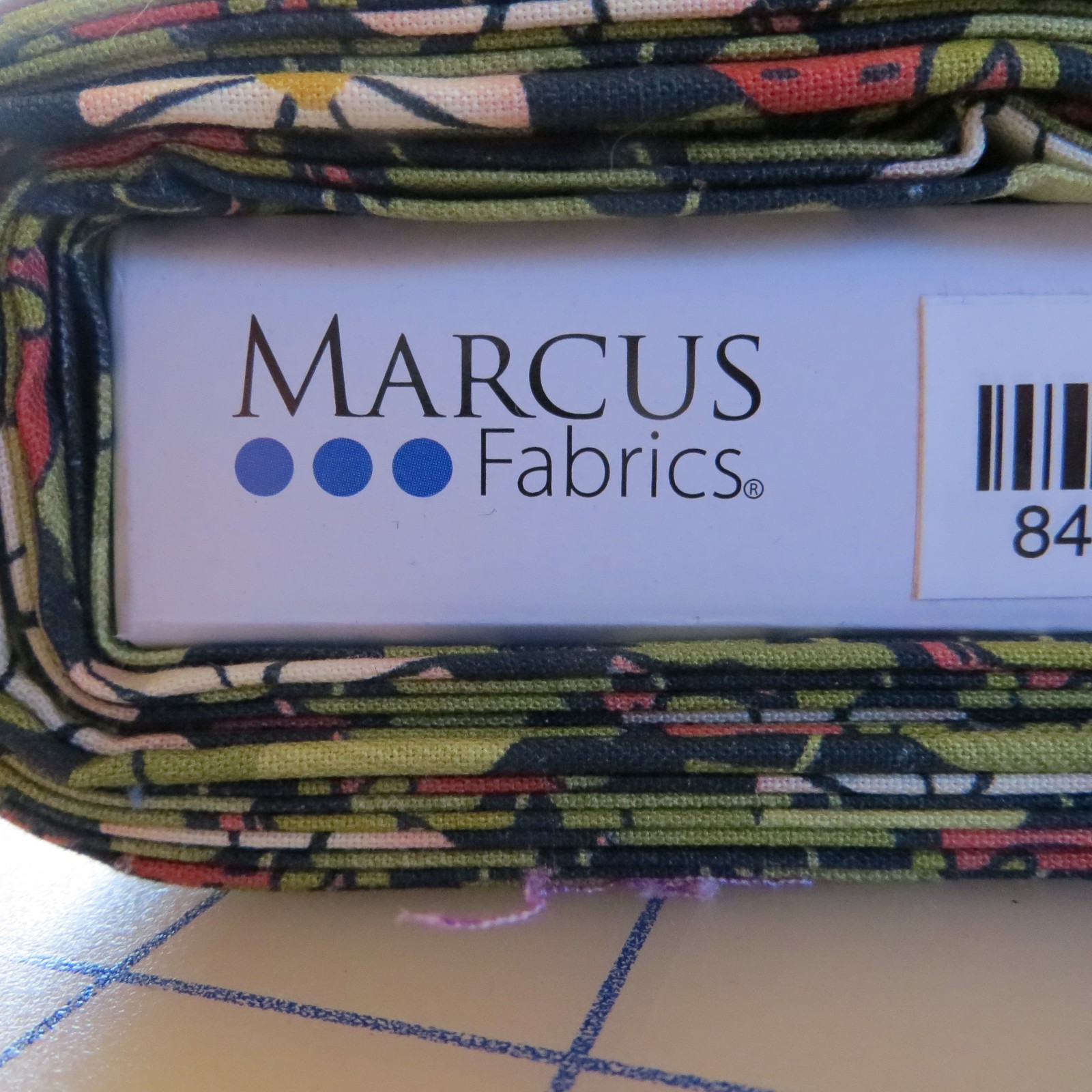 Yard ~ Strawberry Field On Navy Blue by Marcus $3.99 Ships ANY Amount Fabric