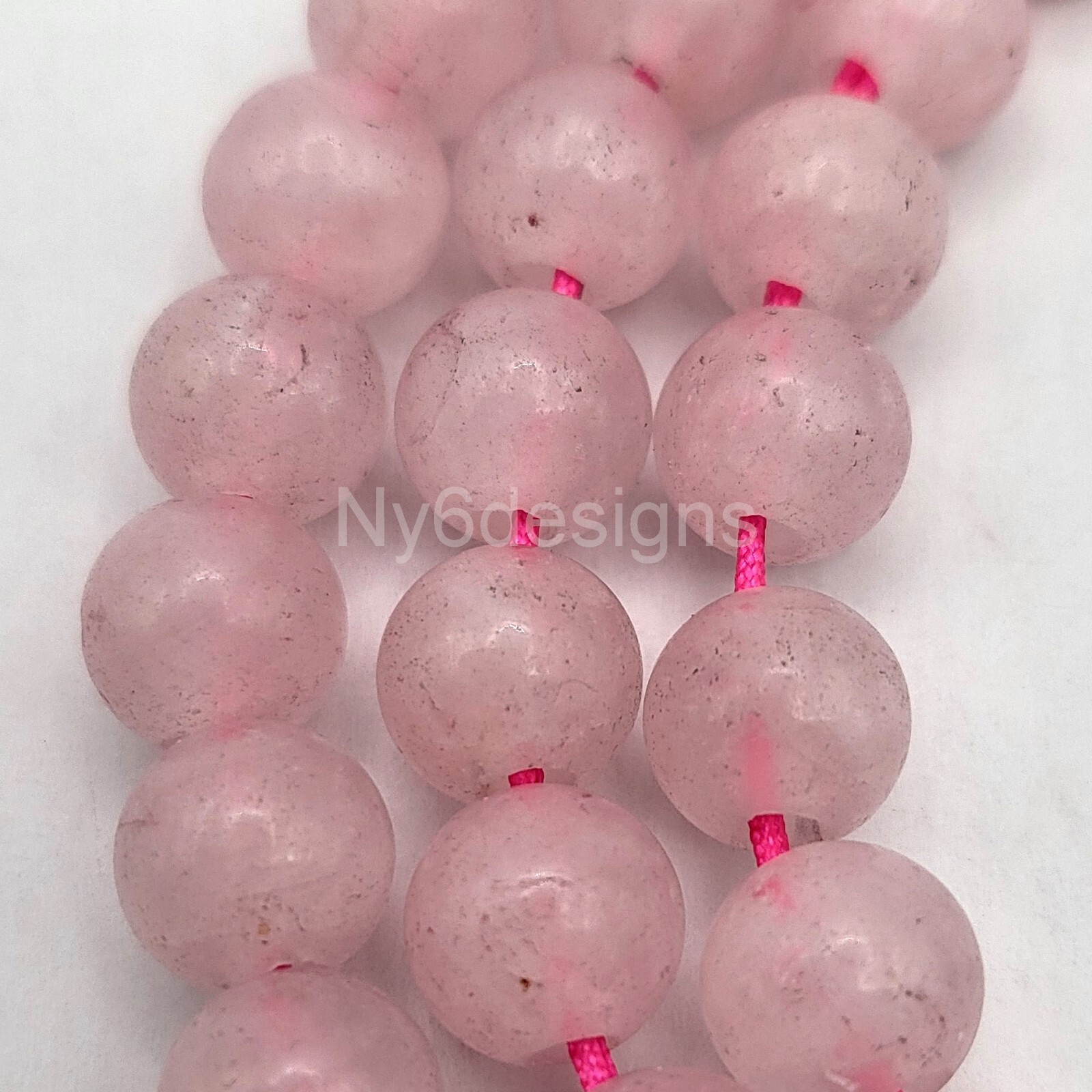 Big Hole Rose Quartz Beads Large Hole 6-12mm 7.5″ Gemstone Jewelry Making DIY